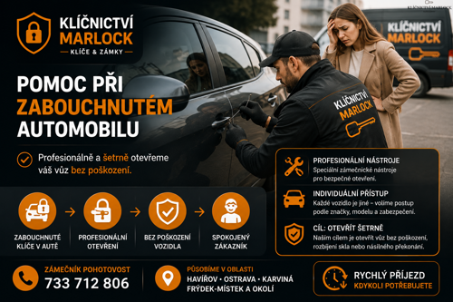 Otevření auta bez zbytečného poškození
