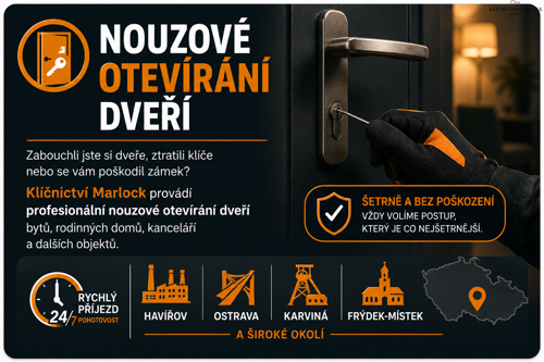 Zabouchnuté nebo zamčené dveře? Pomůžeme vám rychle a šetrně
