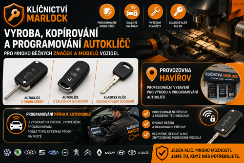 Potřebujete nový autoklíč, náhradní klíč nebo opravit stávající?