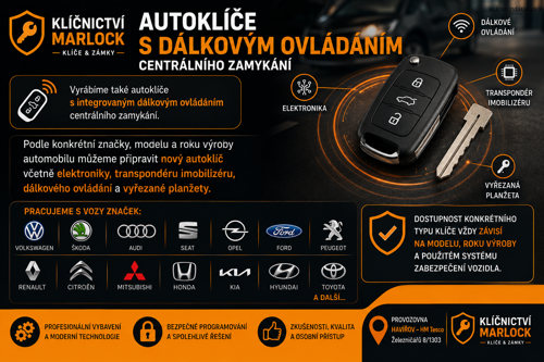 Autoklíče s dálkovým ovládáním